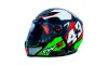 CAPACETE FW3 GTX 43 COM ÓCULOS PRETO/VERMELHO/VERDE/BRANCO Nº56/58/60